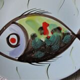 Six Pornic plates with fish and crayfish