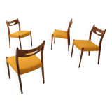 Set of 4 vintage teak armchairs, 1960s