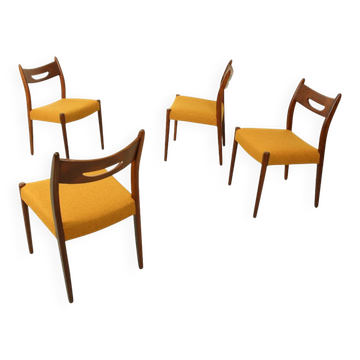 Set of 4 vintage teak armchairs, 1960s