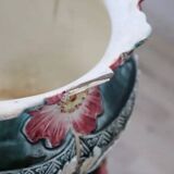 Art Nouveau ceramic vase with column, Italy early 20th century