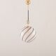 Murano glass striped globe lamp attr. to Venini, Italy 1970s
