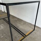 Coffee table in glass and iron