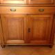 Two-piece sideboard in varnished pine