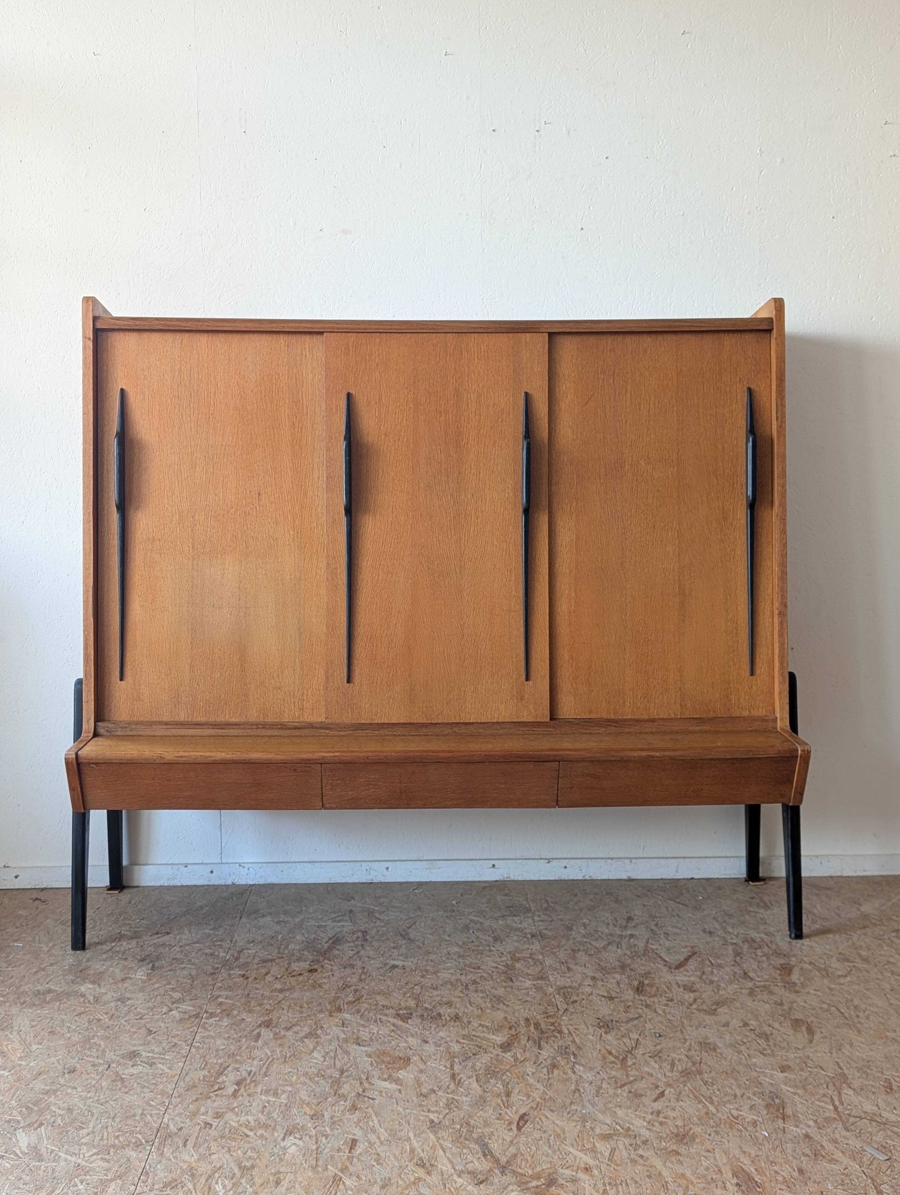 High oak sideboard by Gérard Guermonprez, 1950s/1960s