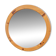 Scandinavian Round Pine Mirror, 1970s