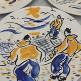 Dessert plates "Bleu Salé"