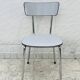 Set of 4 vintage grey chrome Formica kitchen chairs.