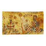 Tapisserie 2 m -Médiévale reproduction fresque croisades Templiers