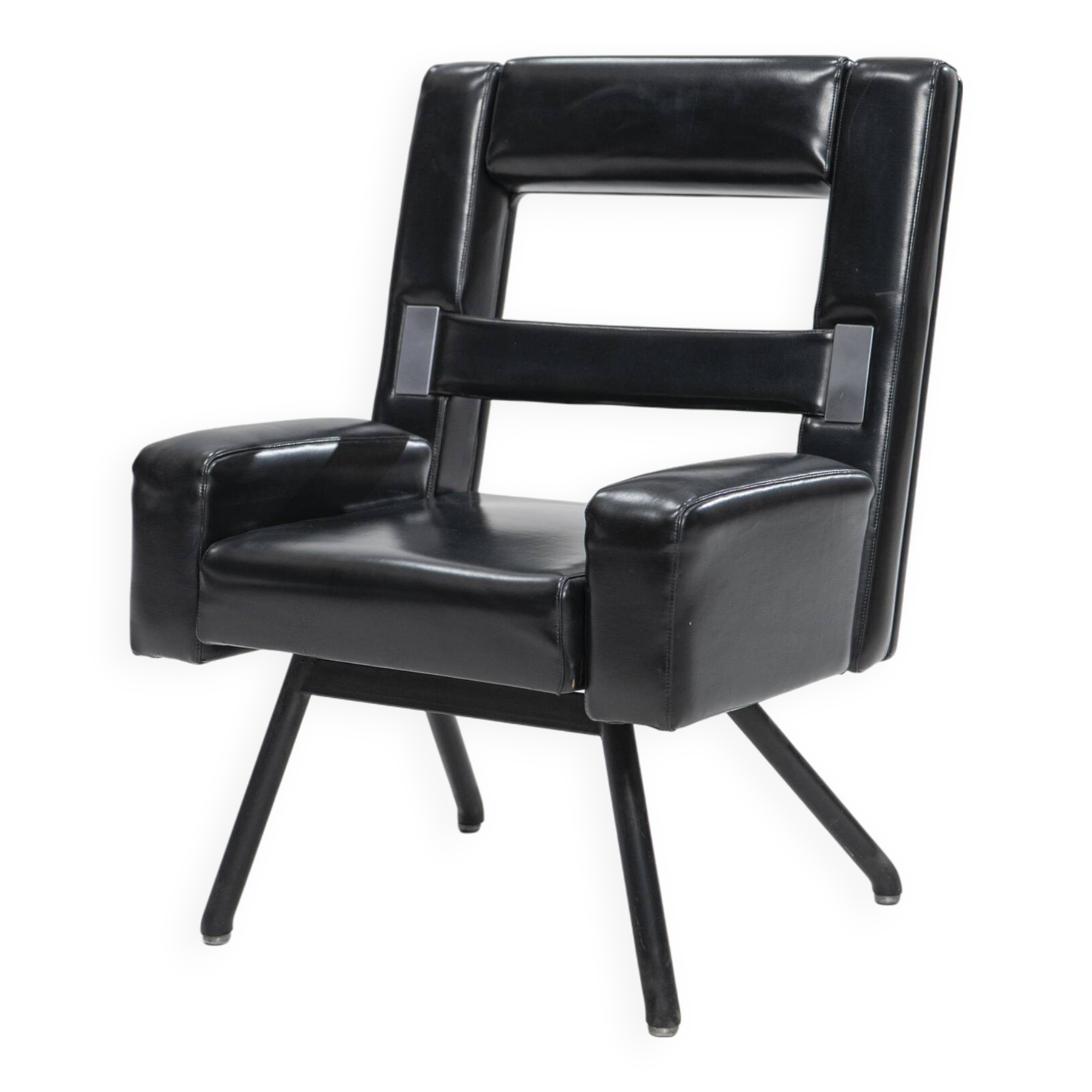 Leatherette Armchair Prototype, Italy, 1980s
