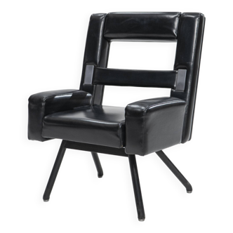 Leatherette Armchair Prototype, Italy, 1980s