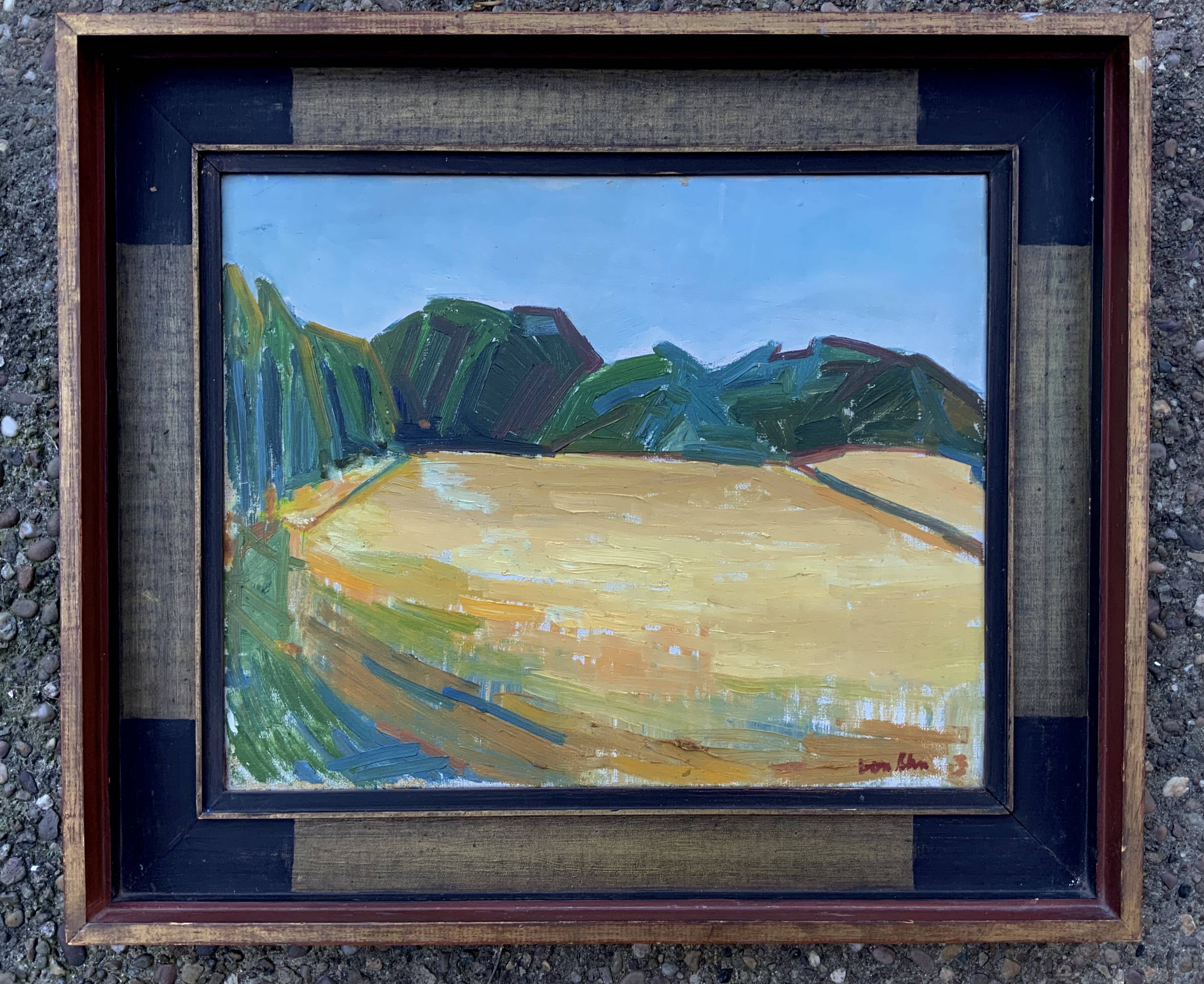 Vintage Modernist Oil on canvas landscape by Richad von Ahn