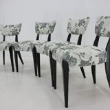4 1950s Jindrich Halabala dining chairs,Czechoslovakia