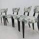 4 chaises de salle à manger Jindrich Halabala des années 1950, Tchécoslovaquie