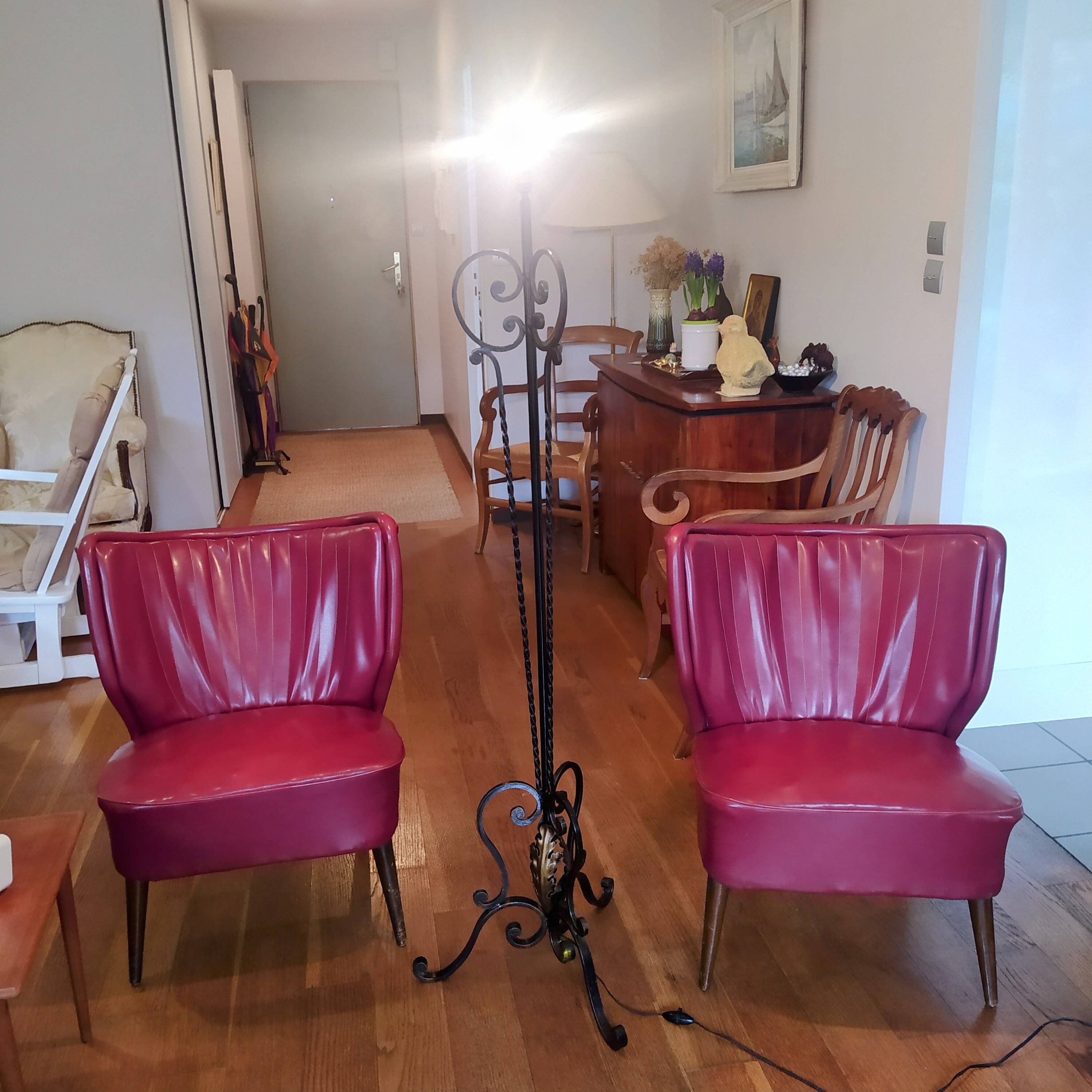 1950 wrought iron lampshade