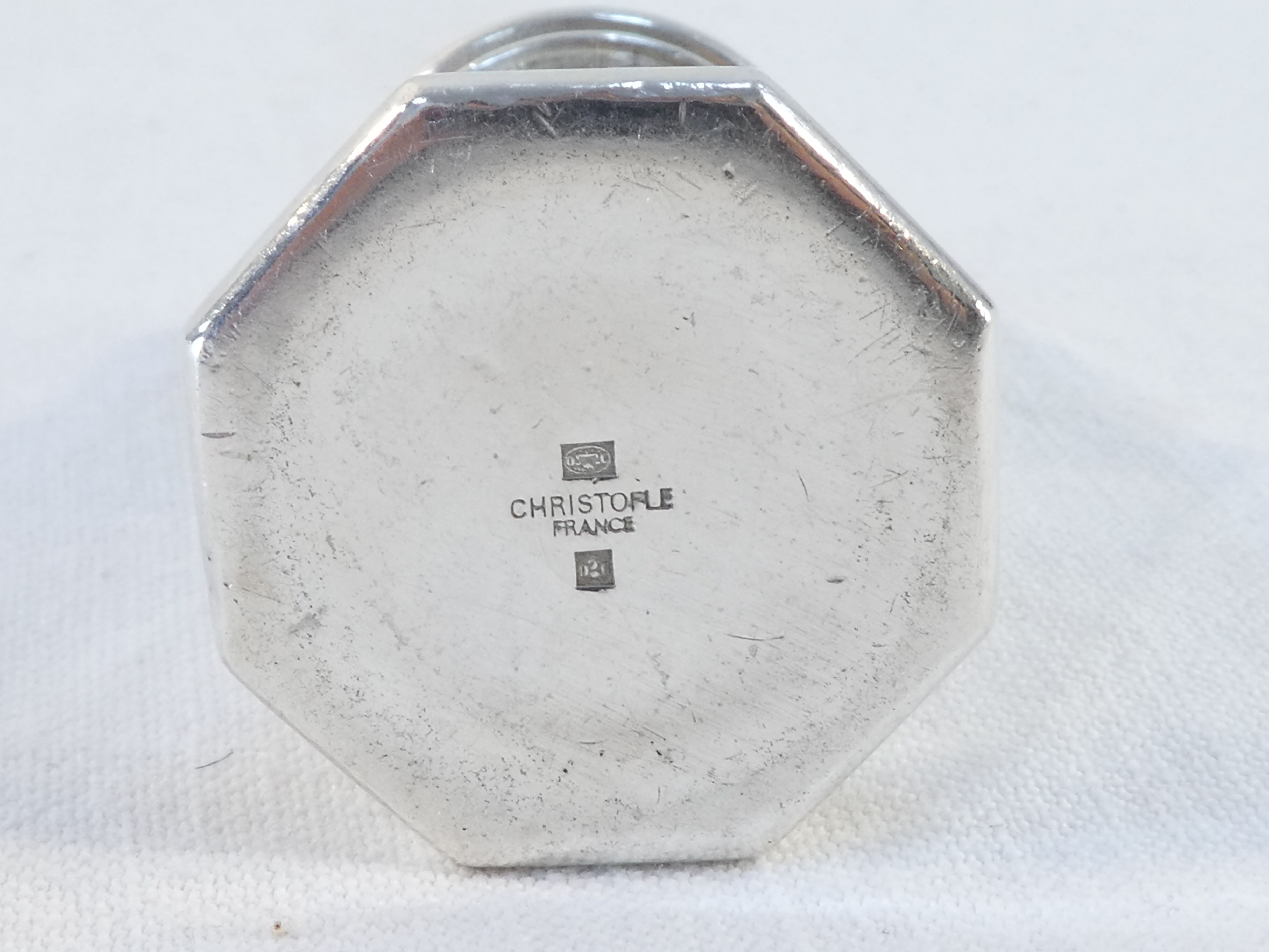 Christofle salt and pepper salt and pepper in silver metal