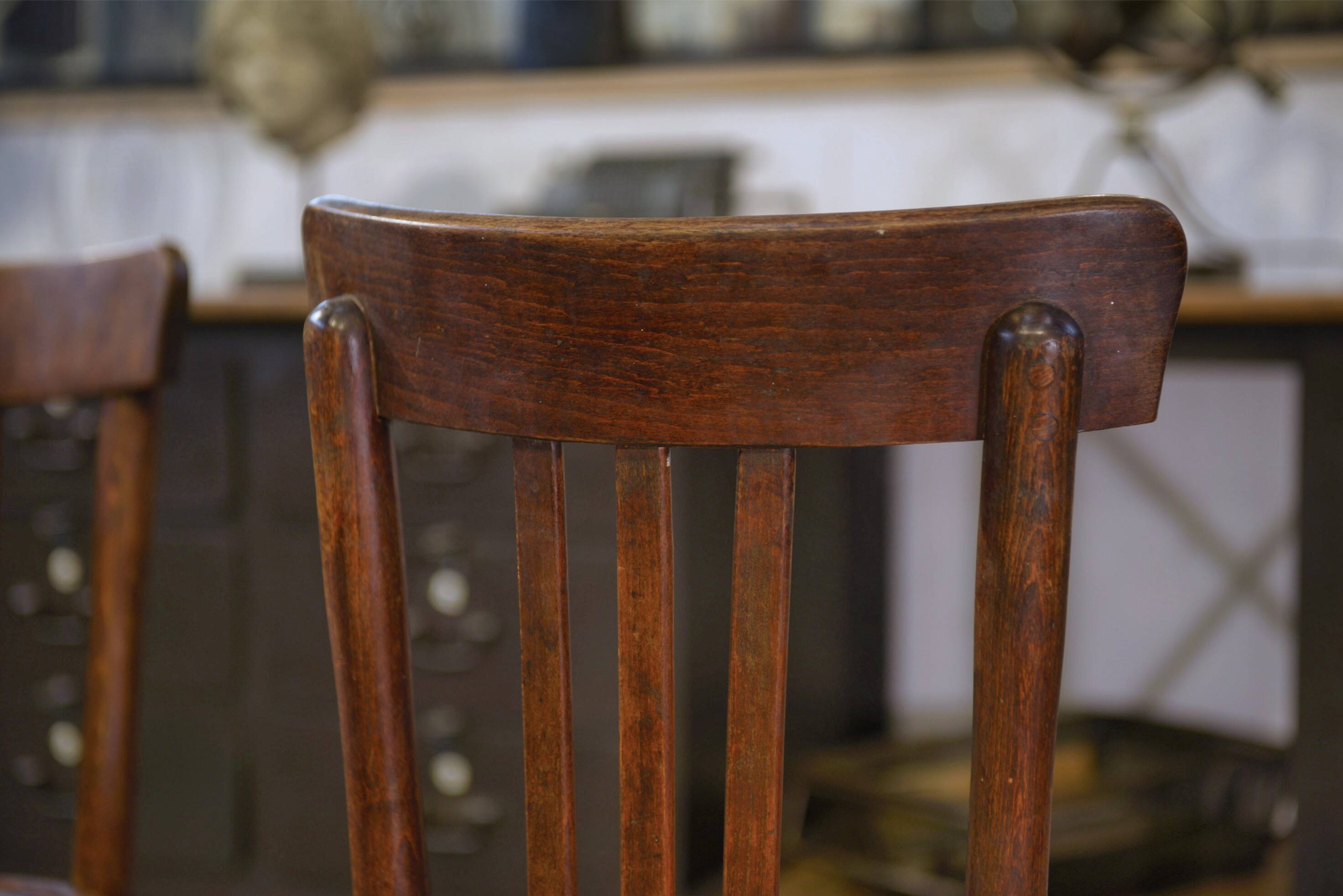 Set of 4 Baumann bistro chairs from the 1930s.