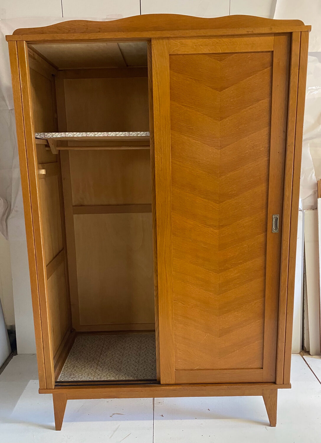 Vintage wardrobe with compass feet