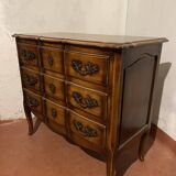 Commode Louis XV en merisier massif