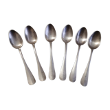 Box 6 spoons silver metal coffee
