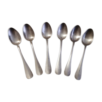 Coffret 6 cuillers café métal argenté