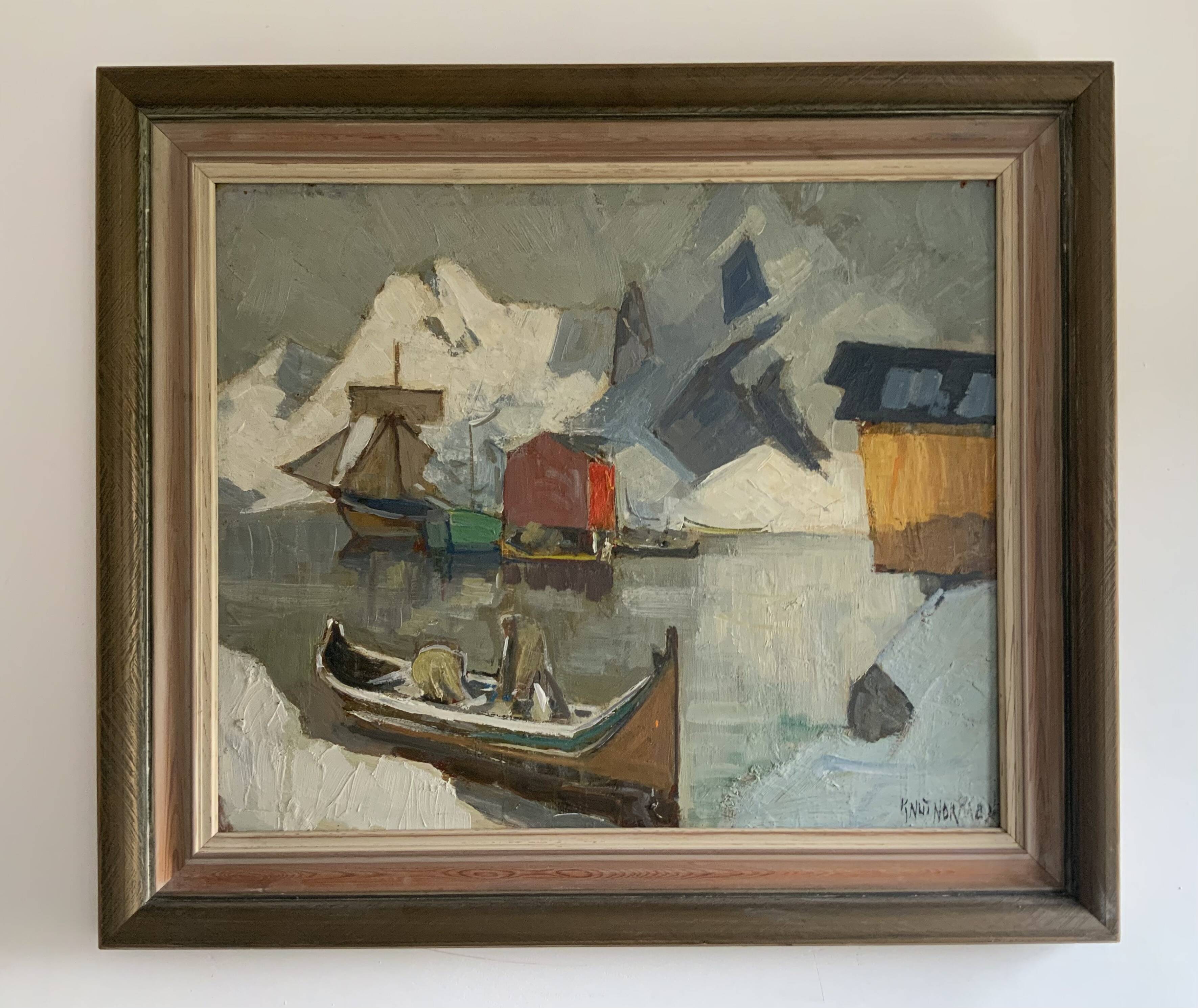 Impressionism Original Oil on Canvas Nordic Scene signed Knut Norman 1896-1977
