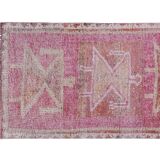 Vintage Turkish rug from Oushak, handwoven 85x266 cm