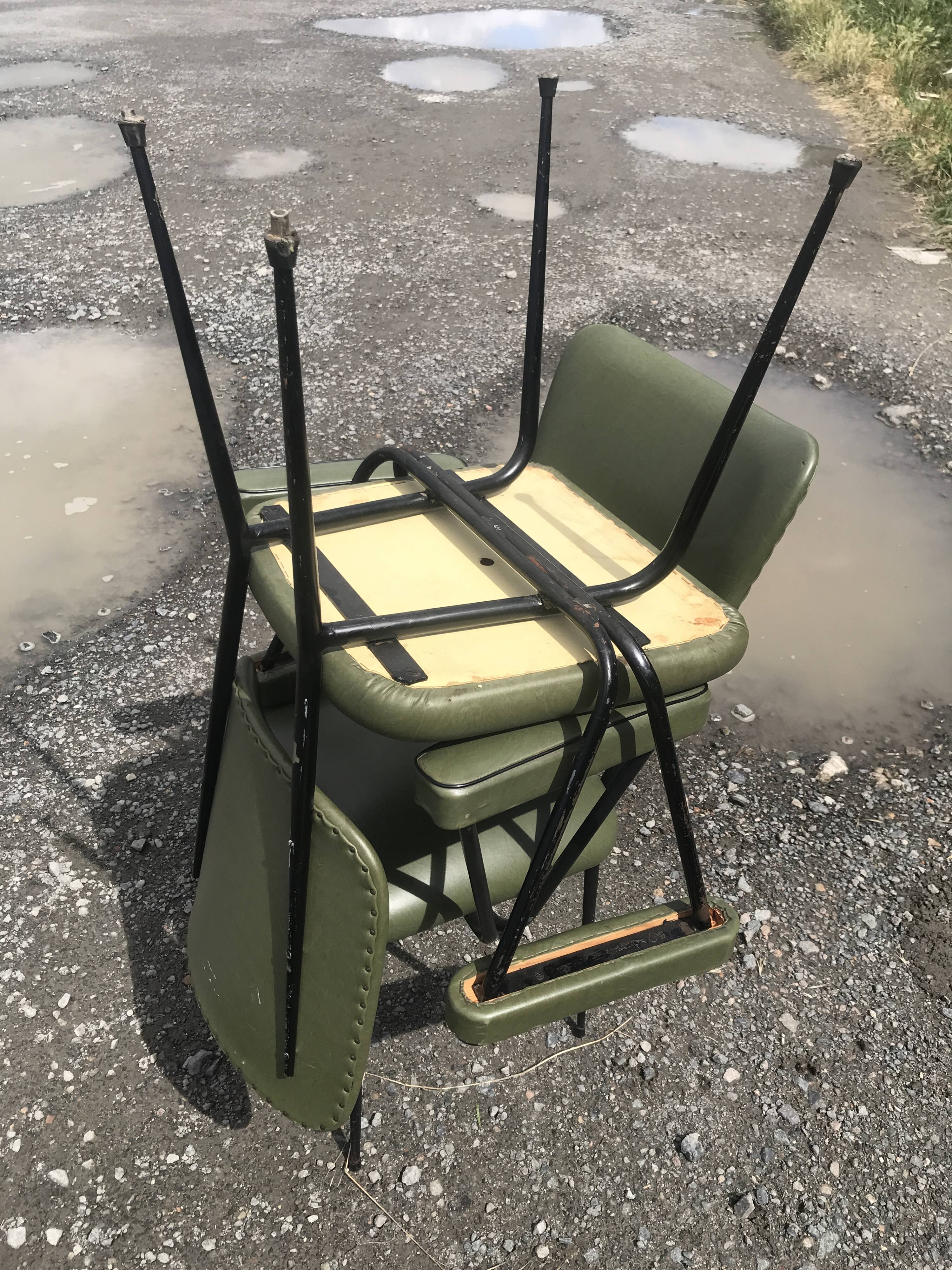 Fauteuil vintage kaki