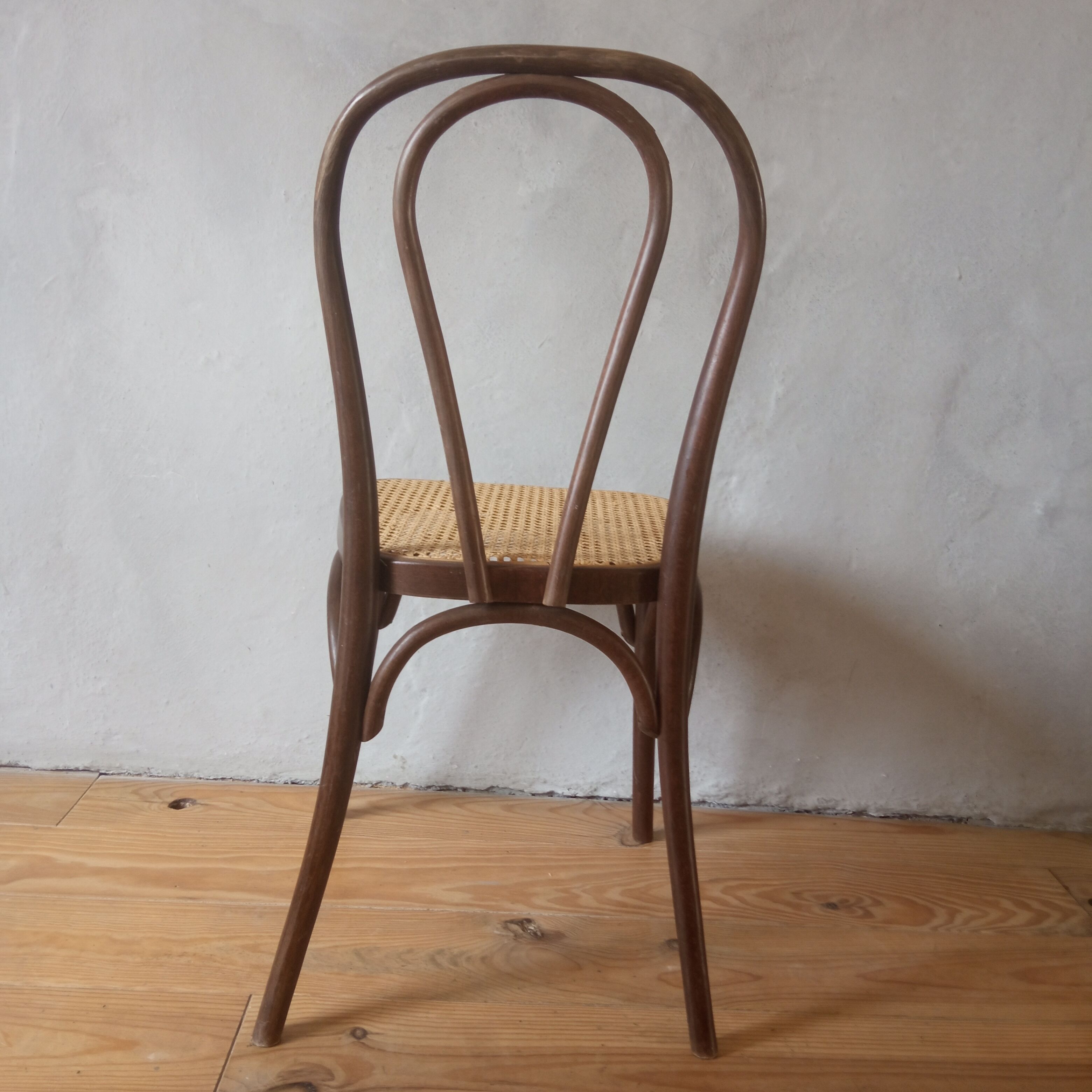 Bistro chair in wood and cannage