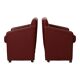 Vintage Couple Red Sofas Armchairs High Quality Faux Leather