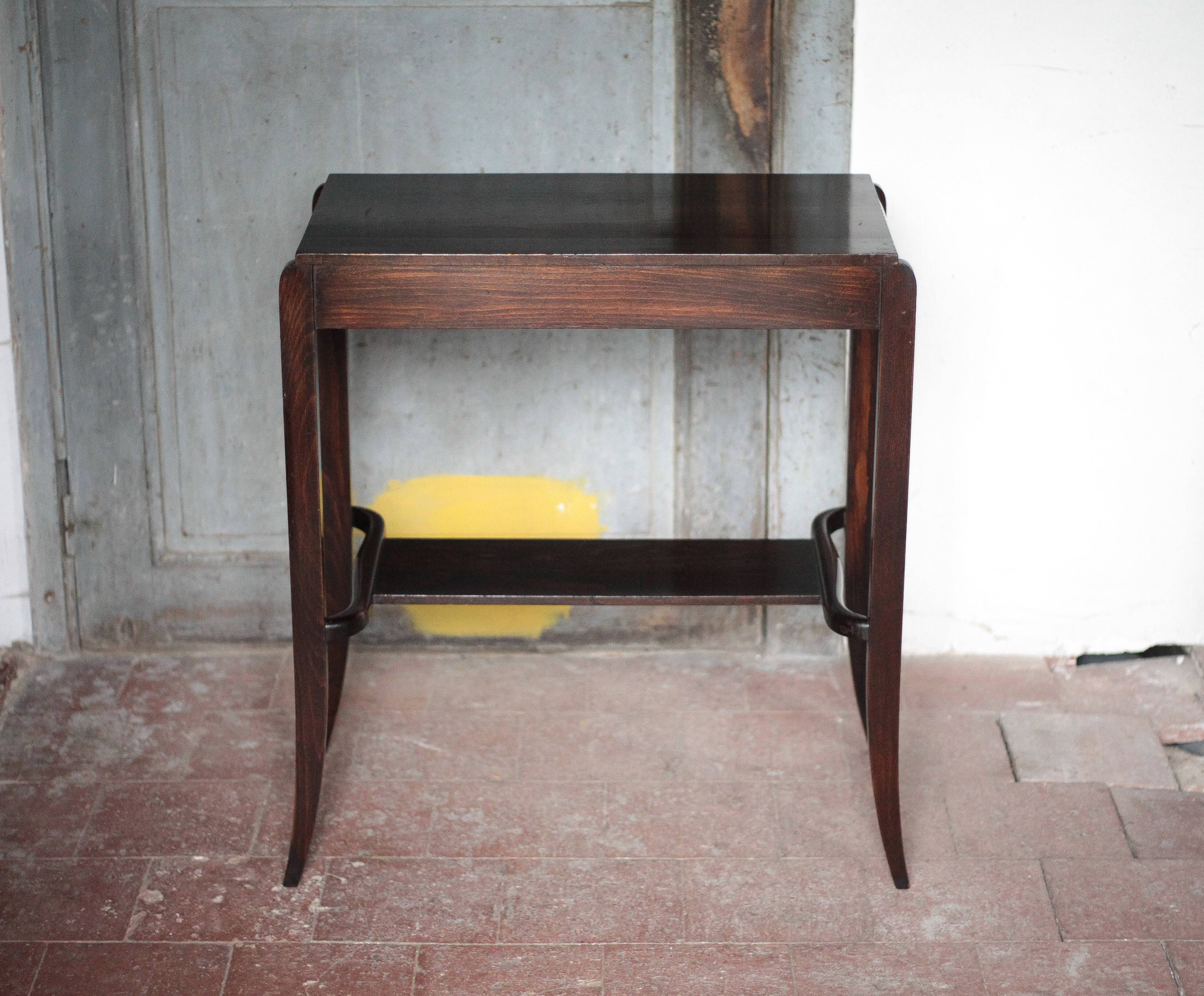 Table vintage, table bois avec 1 tiroir, console art déco, table d'appoint