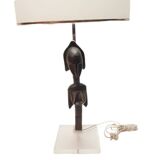 70s lamp decorated with an African statuette