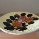 Old plate in ceramic (barbotine pottery) signed vallauris