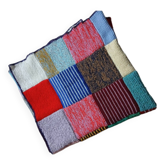 Wool patchwork blanket