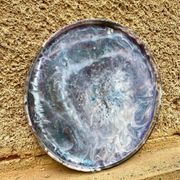 Grand plat à paillettes vintage résine