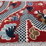 Ningxia, five-claw dragon carpet, Circa 1920