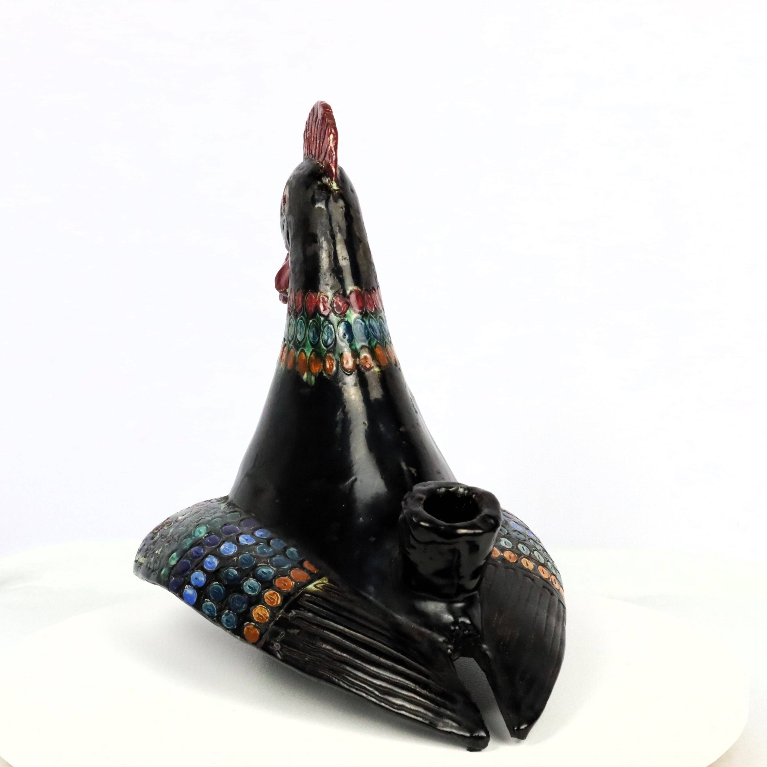 Zoomorphic ceramic vase in the style of Guidette Carbonell