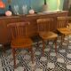 Trio de chaises bistrot Baumann vintage