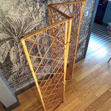 Vintage 4-panel rattan screen