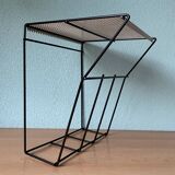 String black and white wall unit 1960s Pilastro style