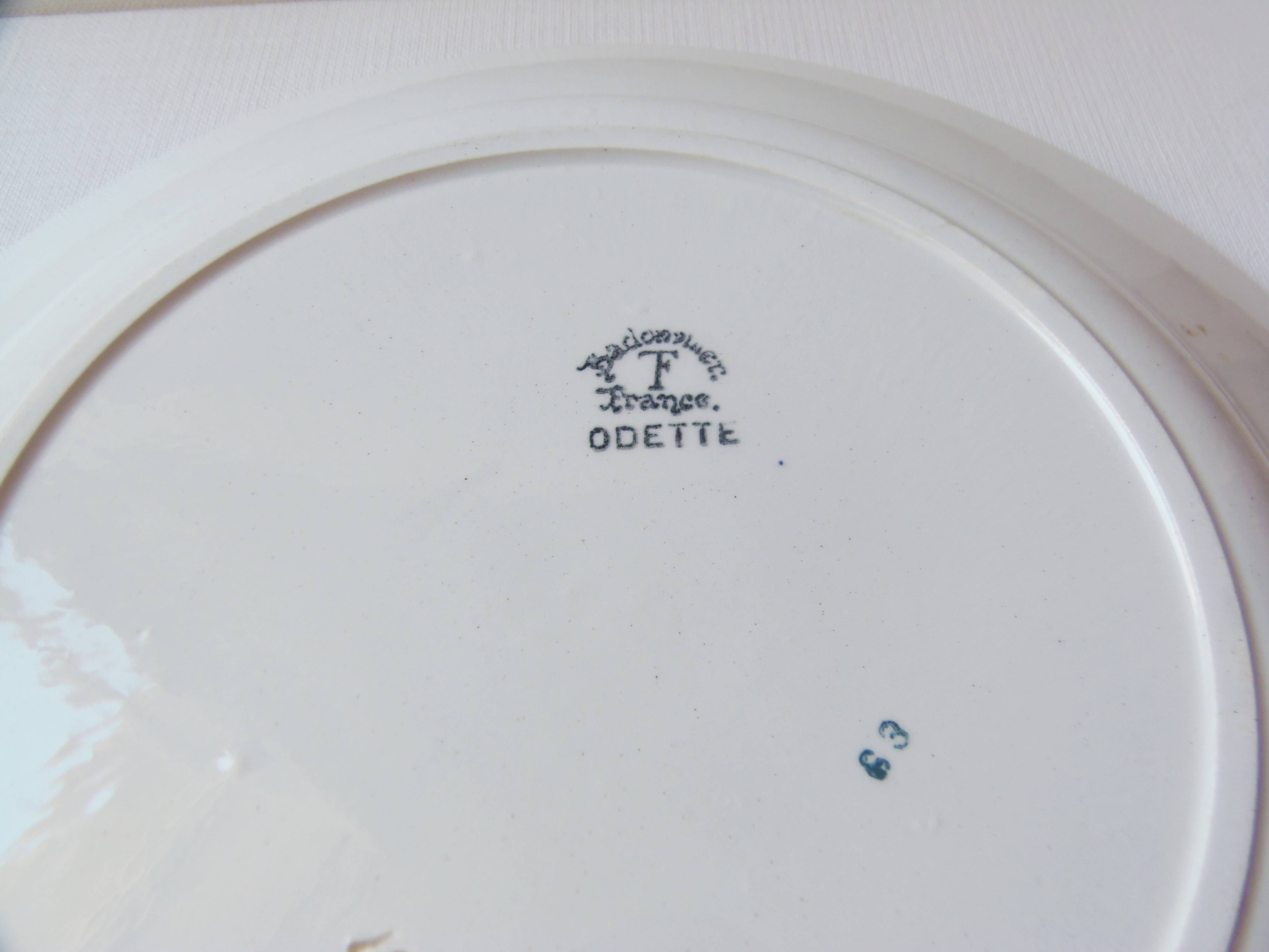Plat décor de Roses Badonviller
