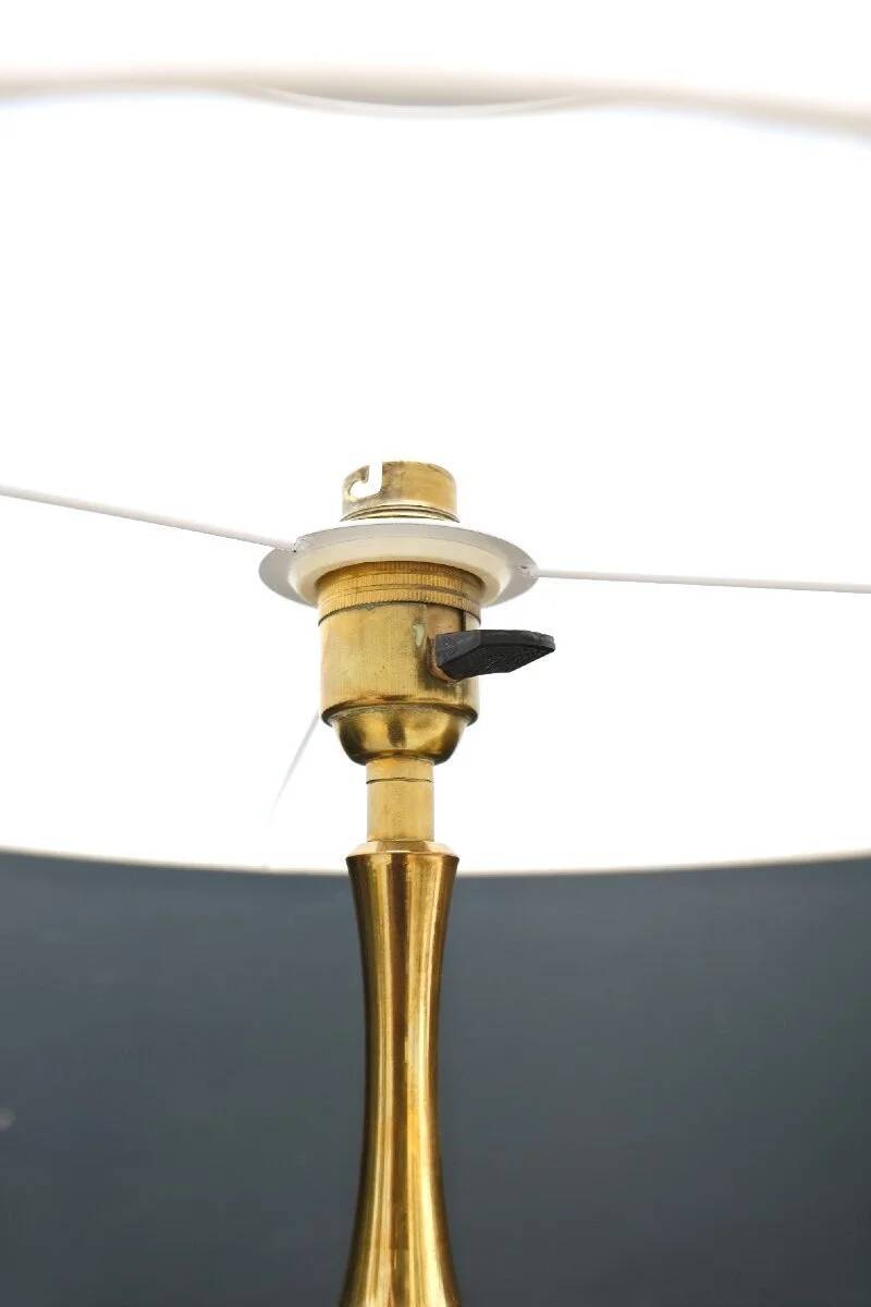 "Bamboo" brass floor lamp, France 1950