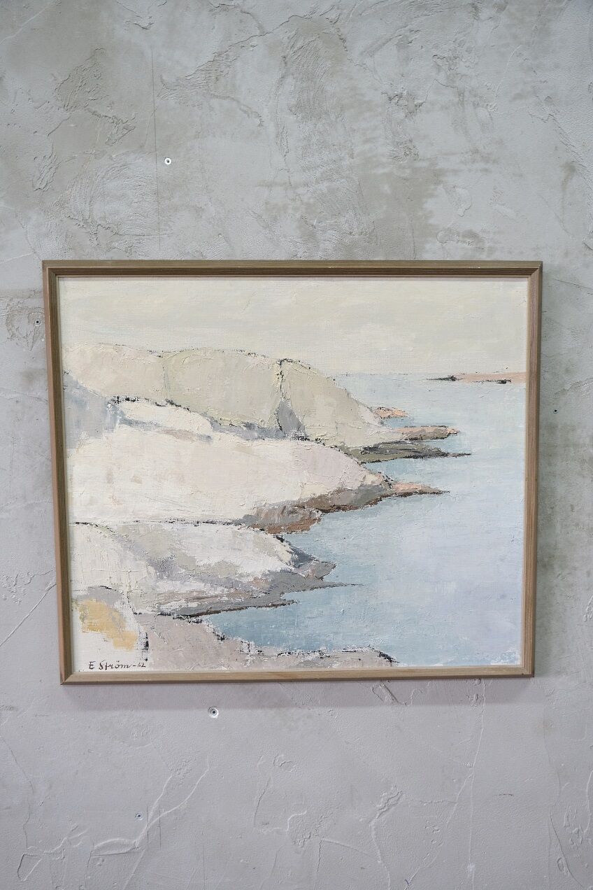 Erik Ström, Swedish Impressionist Painting, Oil on Canvas, Framed, 1962.