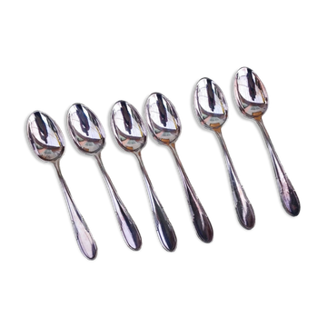 Six silverplated teaspoons