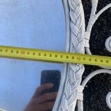 large white rattan mirror 77 x 60