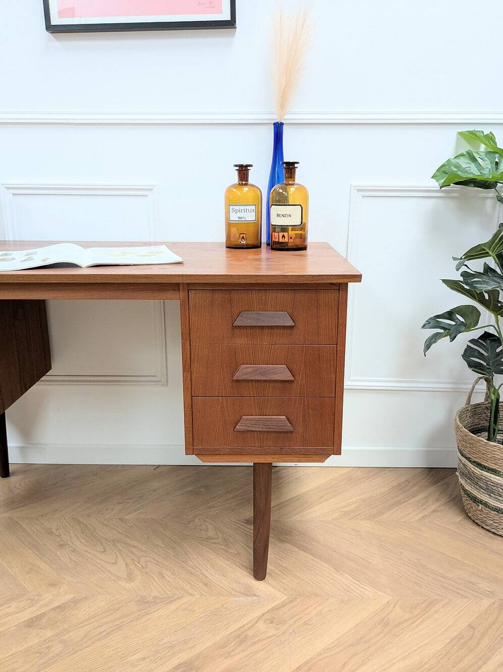 Vintage Scandinavian teak desk