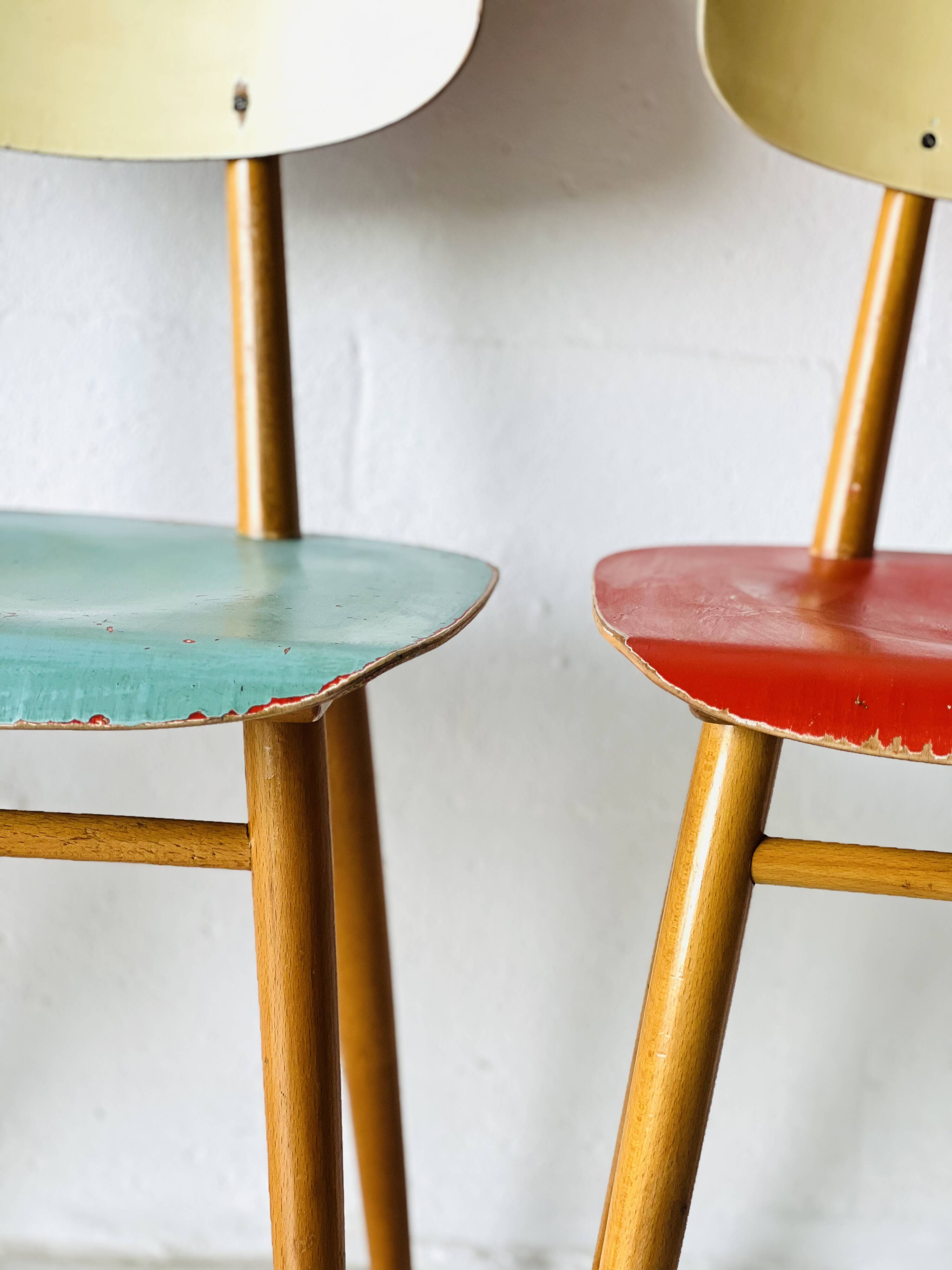 4 chaises Ton, 1960