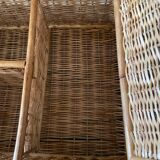 Bamboo and rattan shelf 2 doors