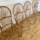 4 chaises en rotin vintage