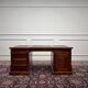 Classic English Desk Partnerdesk Black Leather