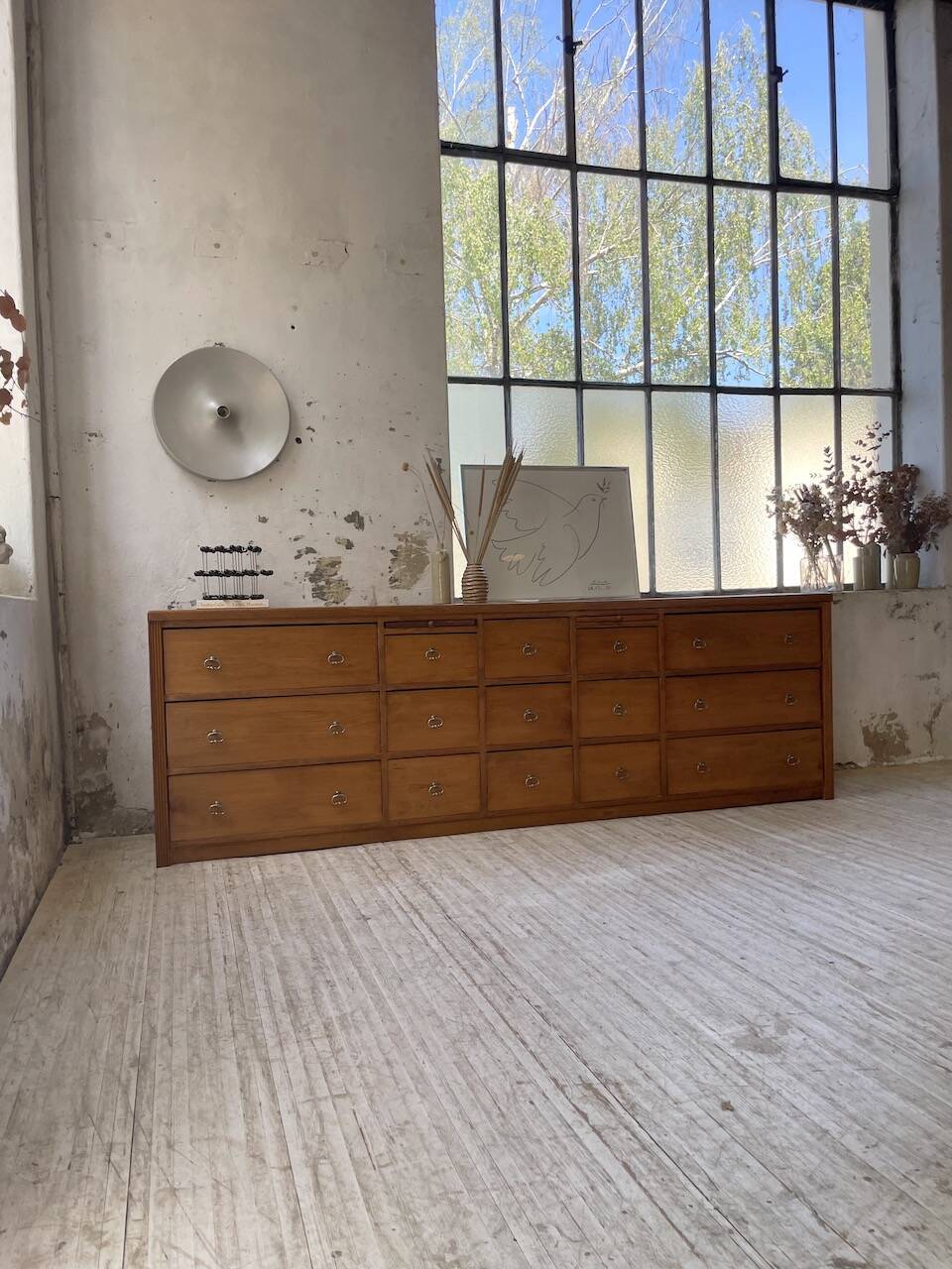 XXL golden oak craft furniture from the 50s